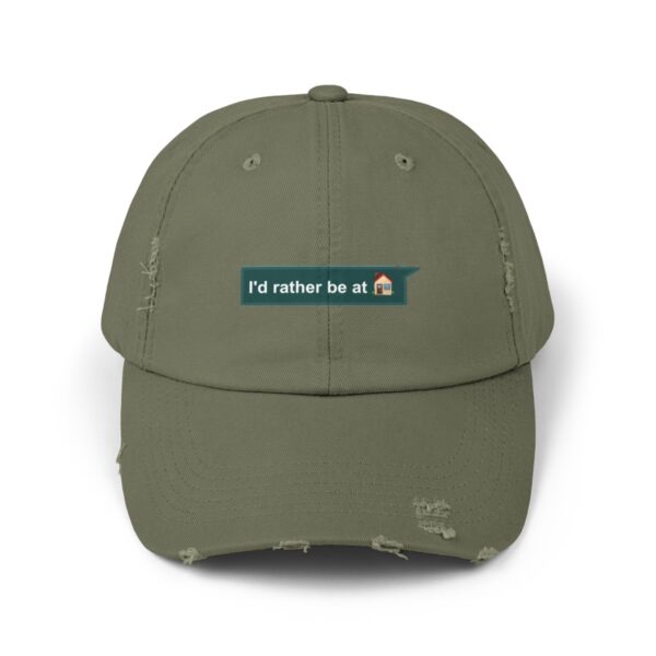 I'd Rather be at Home - Distressed Cap