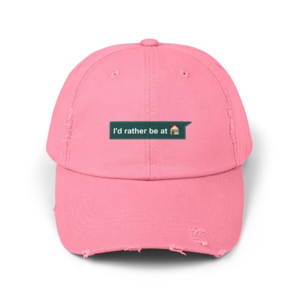 I'd Rather be at Home - Distressed Cap