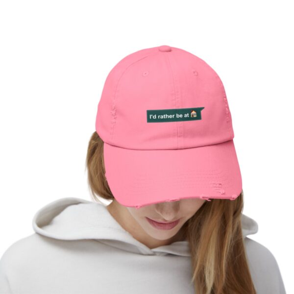 I'd Rather be at Home - Distressed Cap