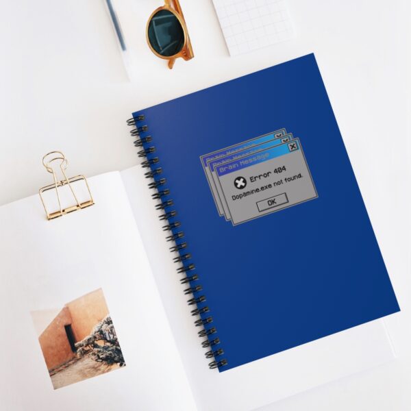 Error 404: Dopamine Not Found - Spiral Notebook