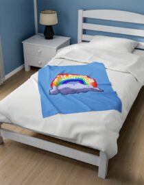 Be the Rainbow in Someone's Cloud - Plush Blanket
