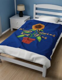 Keep Growing Keep Going - Plush Blanket