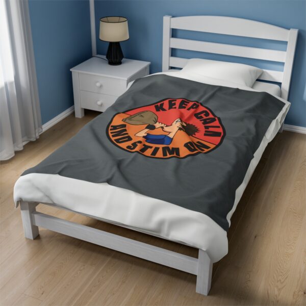 Keep Calm and Stim On - Plush Blanket