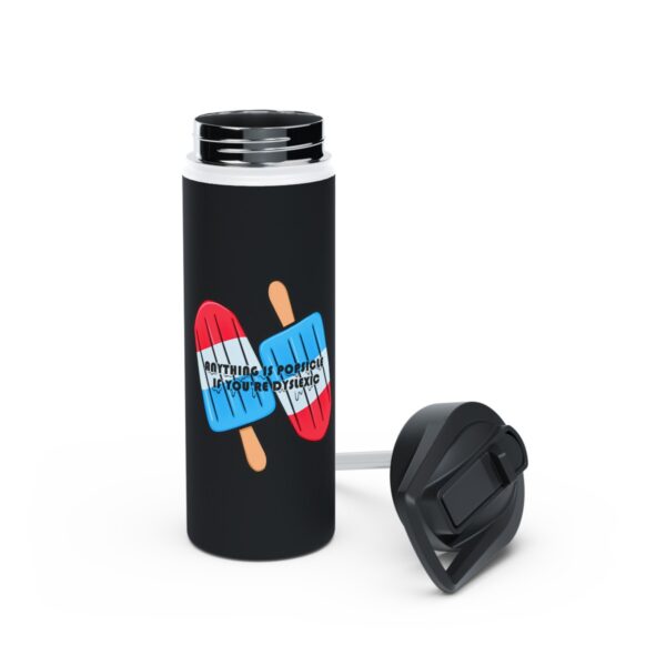 Anything is Popsicle if You're Dyslexic - Stainless Steel Water Bottle