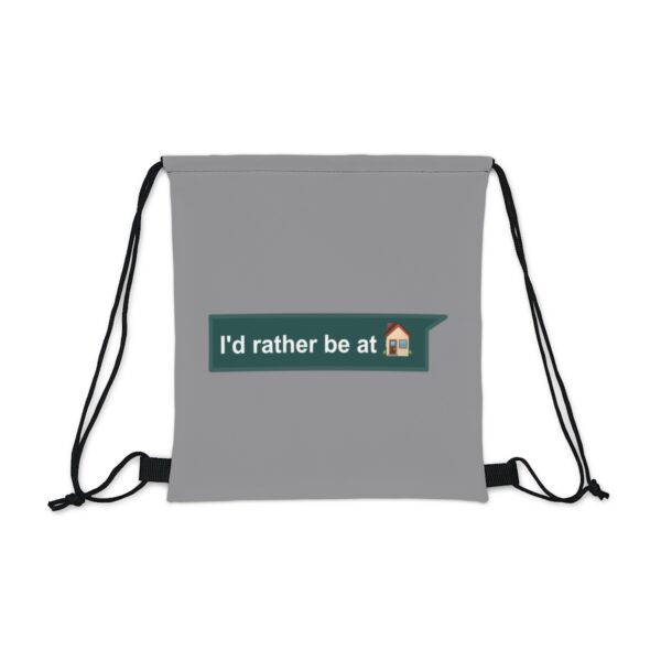 I'd Rather be at Home - Drawstring Bag