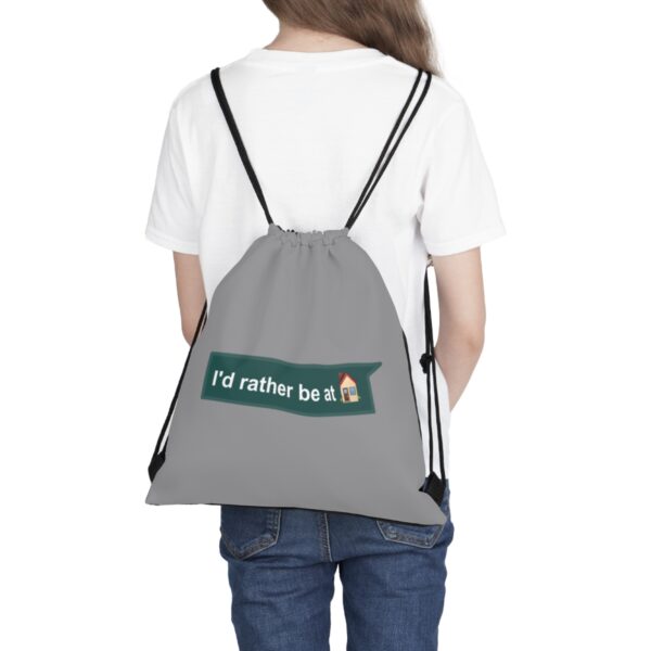 I'd Rather be at Home - Drawstring Bag